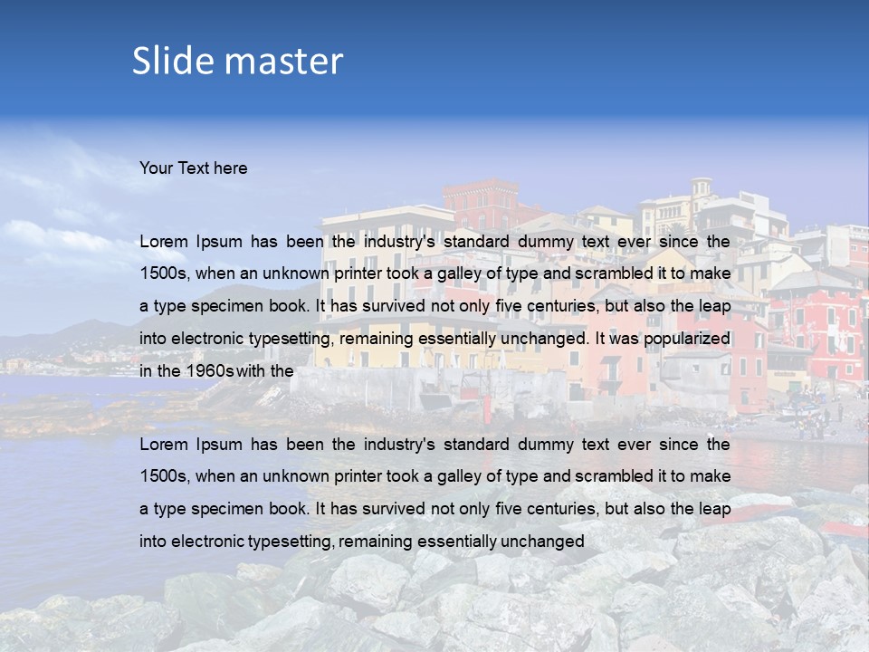 Boat Coastal Europe PowerPoint Template