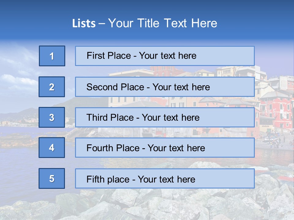 Boat Coastal Europe PowerPoint Template