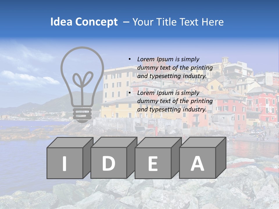 Boat Coastal Europe PowerPoint Template