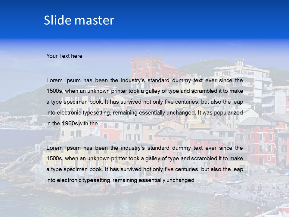 Destination Blue Italy PowerPoint Template