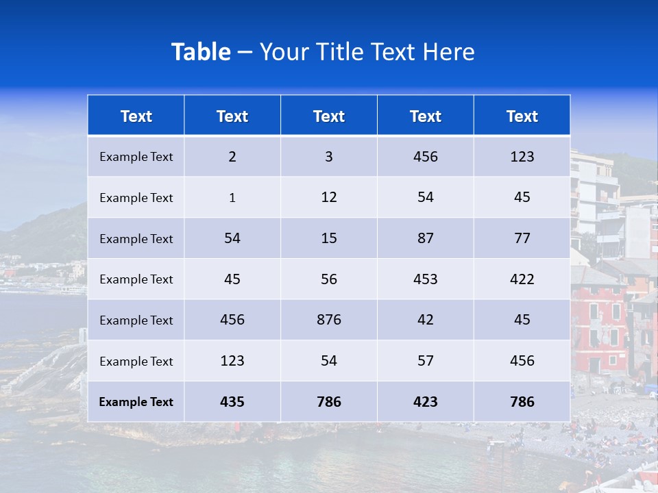 Destination Blue Italy PowerPoint Template