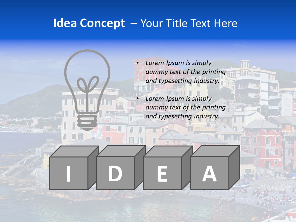 Destination Blue Italy PowerPoint Template