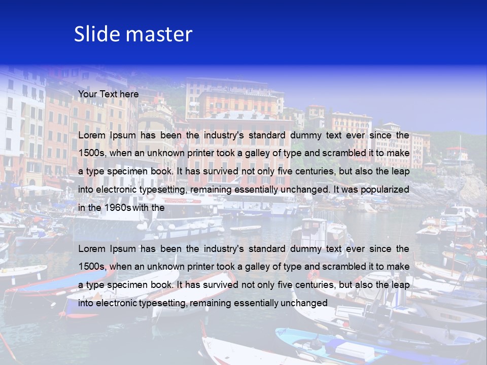 Mediterranean Panoramic Landscape PowerPoint Template