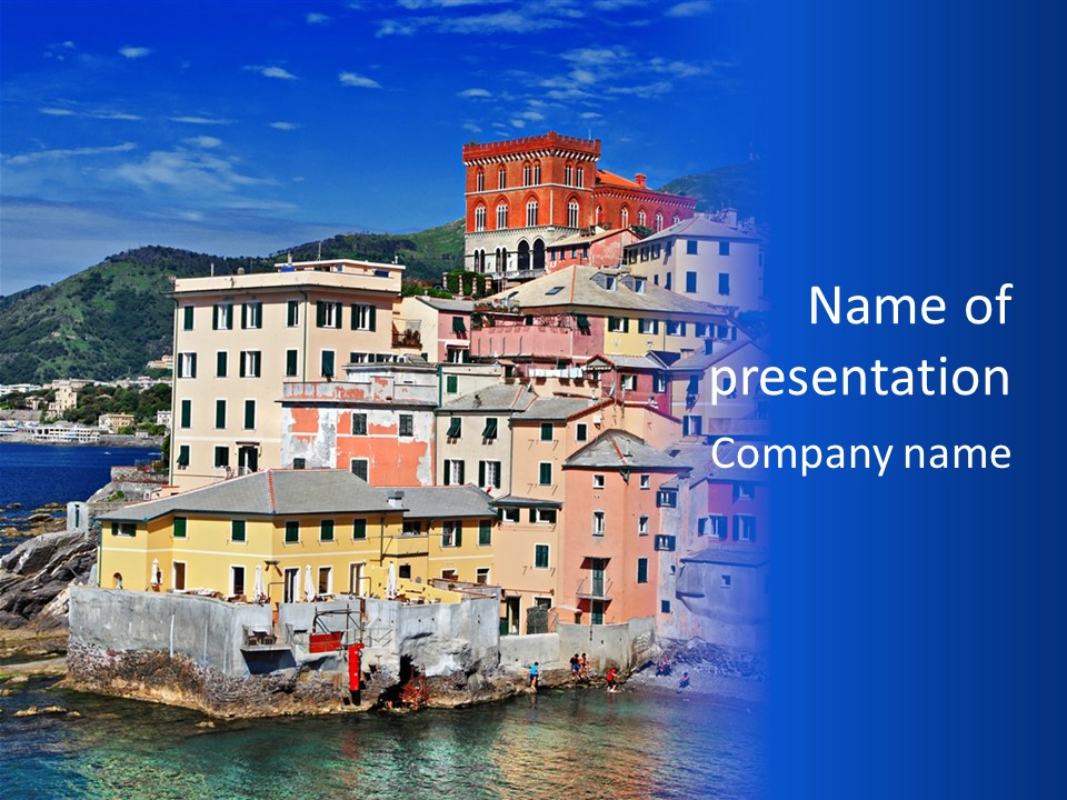 Panorama Scenic Coastal PowerPoint Template