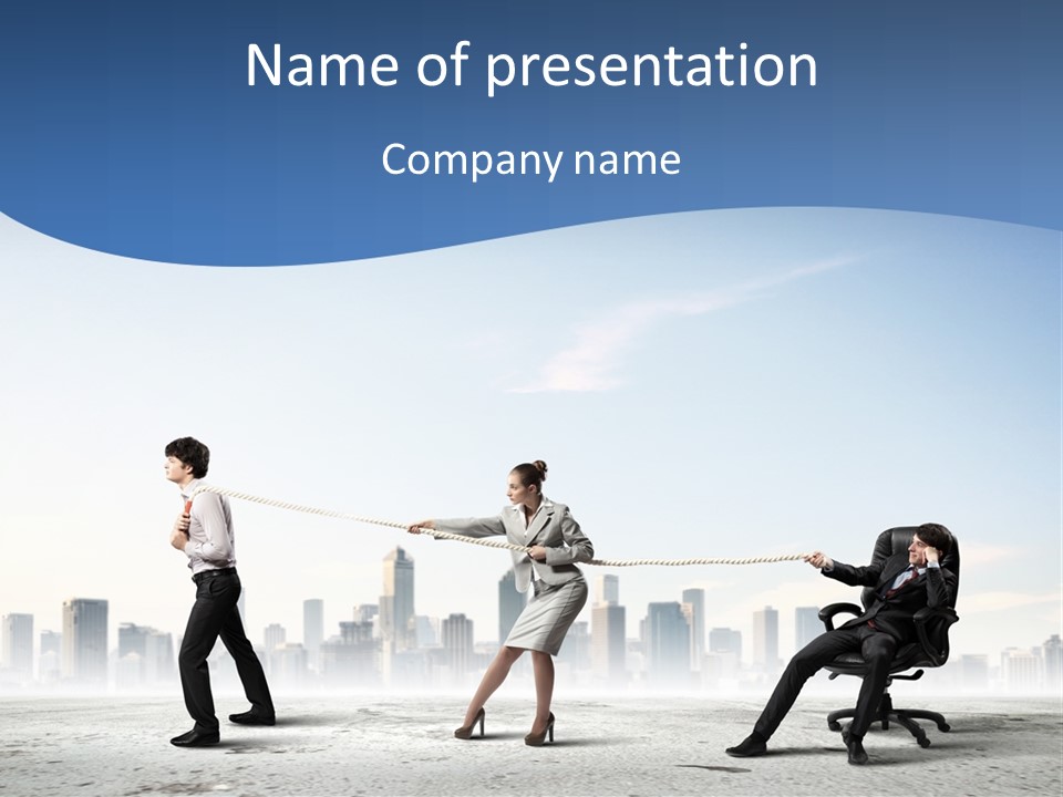 Businesswoman Graphic Male PowerPoint Template