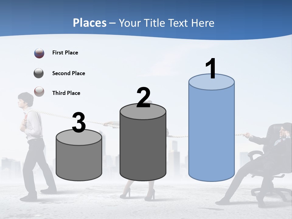 Businesswoman Graphic Male PowerPoint Template