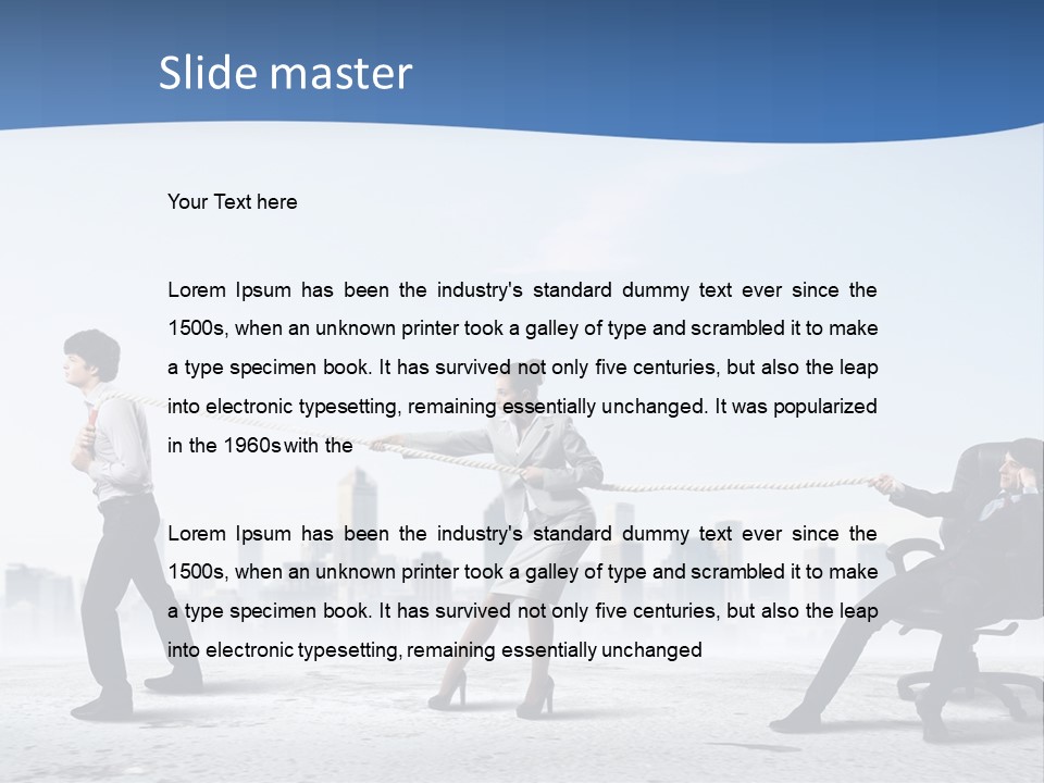 Businesswoman Graphic Male PowerPoint Template