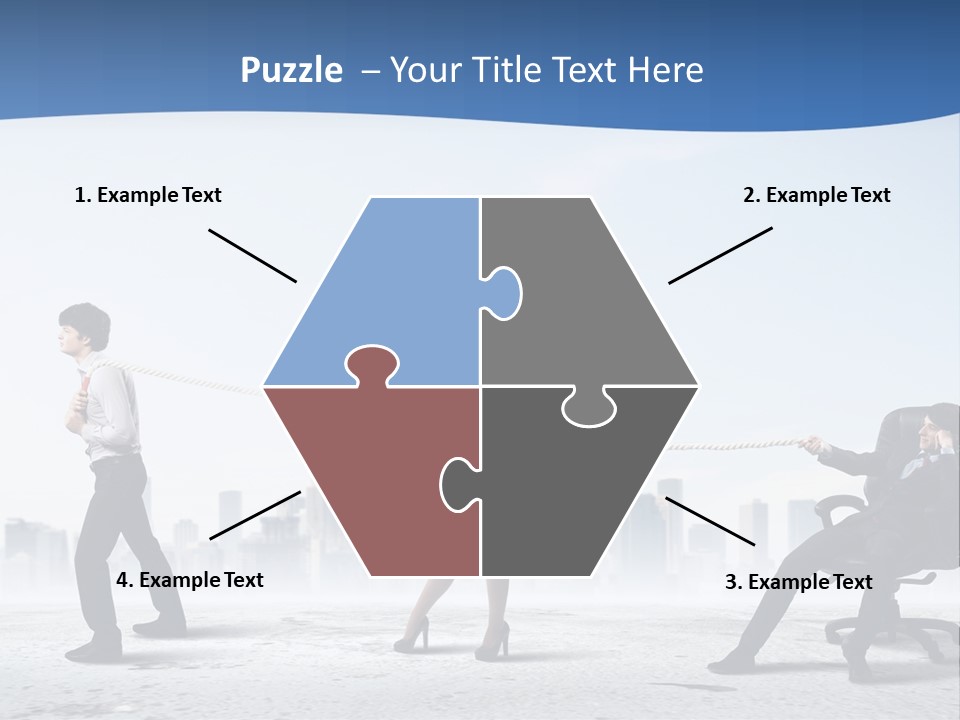 Businesswoman Graphic Male PowerPoint Template