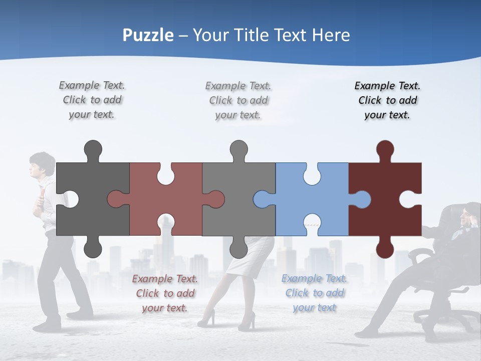 Businesswoman Graphic Male PowerPoint Template