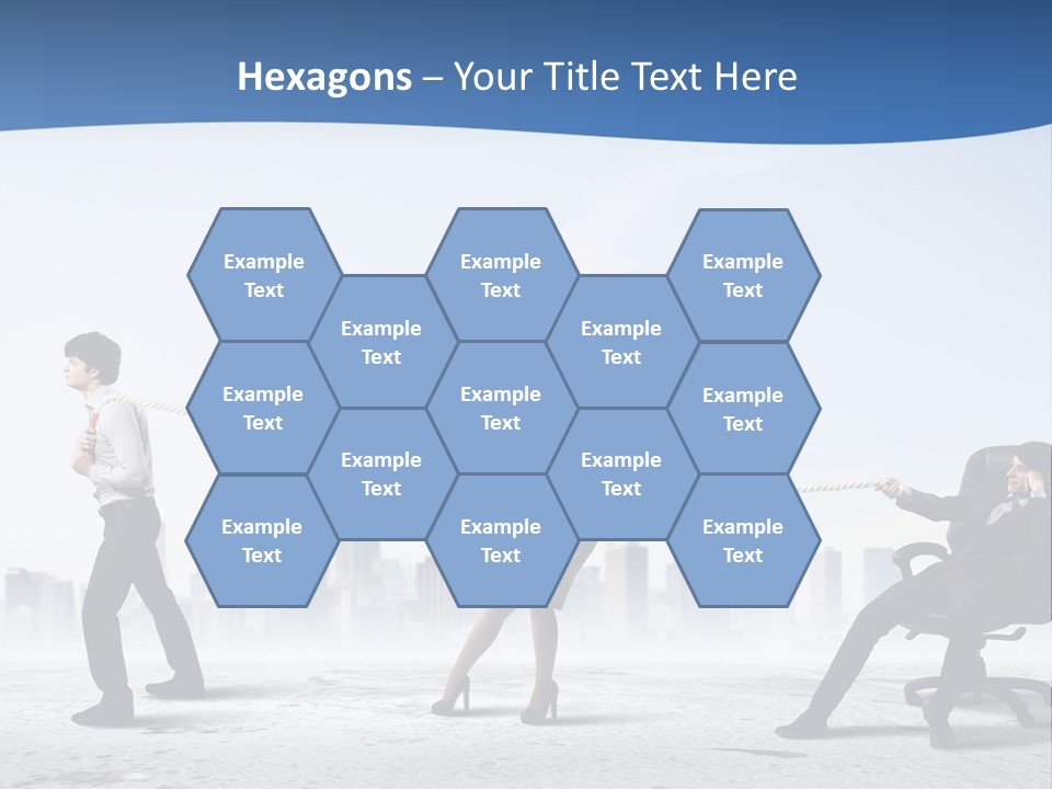 Businesswoman Graphic Male PowerPoint Template