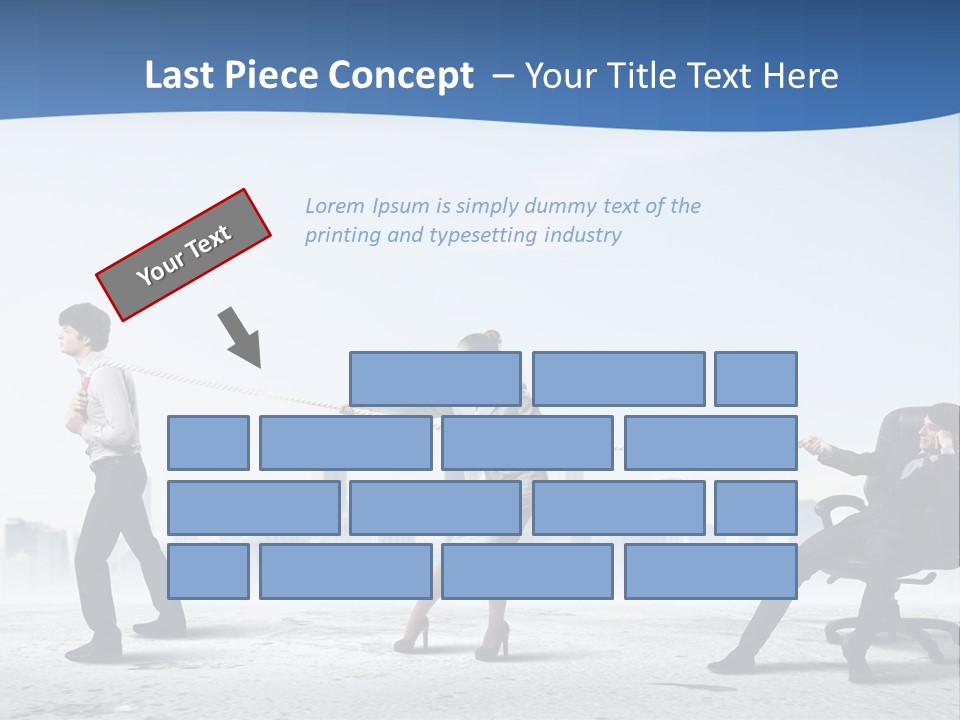 Businesswoman Graphic Male PowerPoint Template