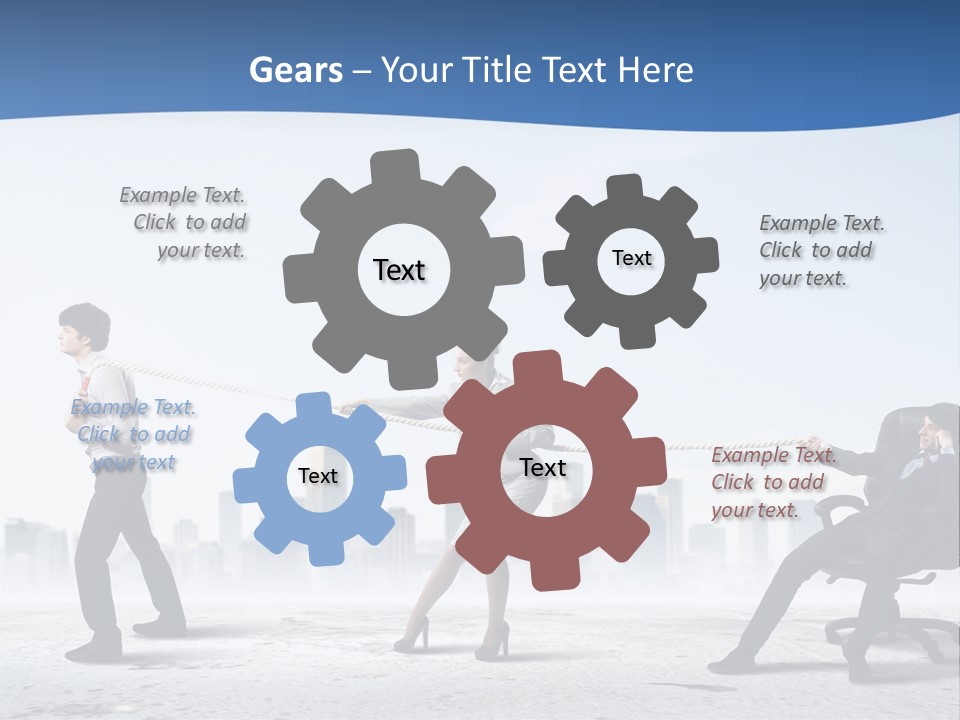 Businesswoman Graphic Male PowerPoint Template