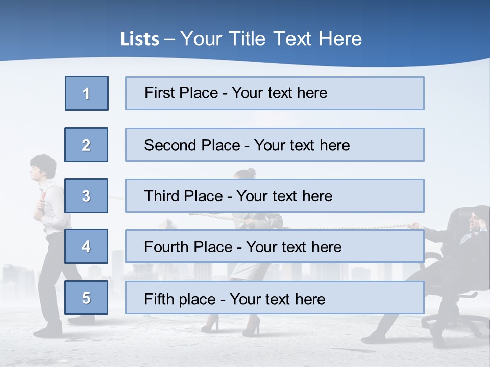 Businesswoman Graphic Male PowerPoint Template