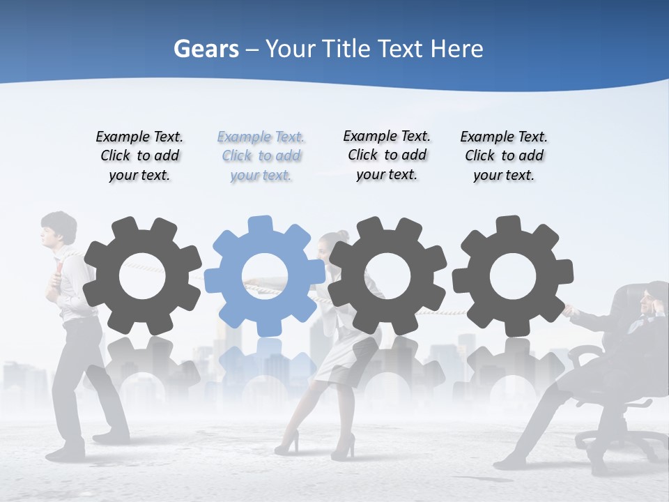 Businesswoman Graphic Male PowerPoint Template