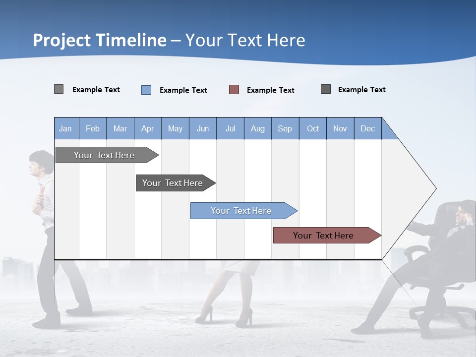 Businesswoman Graphic Male PowerPoint Template