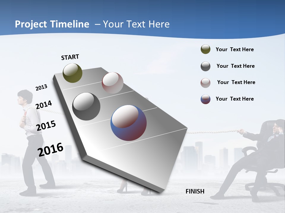 Businesswoman Graphic Male PowerPoint Template