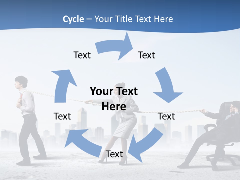 Businesswoman Graphic Male PowerPoint Template