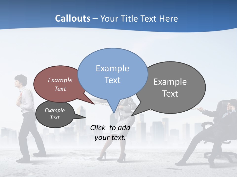 Businesswoman Graphic Male PowerPoint Template