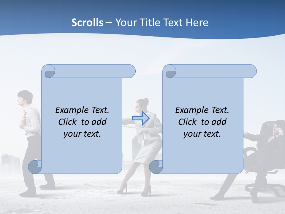 Businesswoman Graphic Male PowerPoint Template