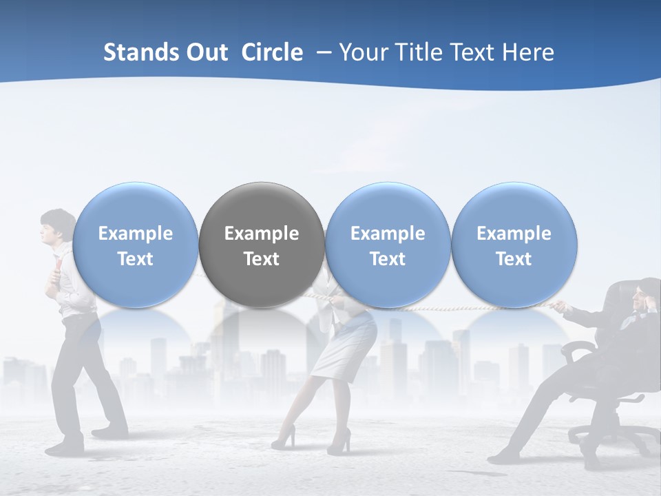 Businesswoman Graphic Male PowerPoint Template