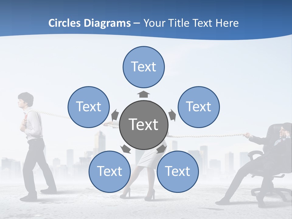 Businesswoman Graphic Male PowerPoint Template