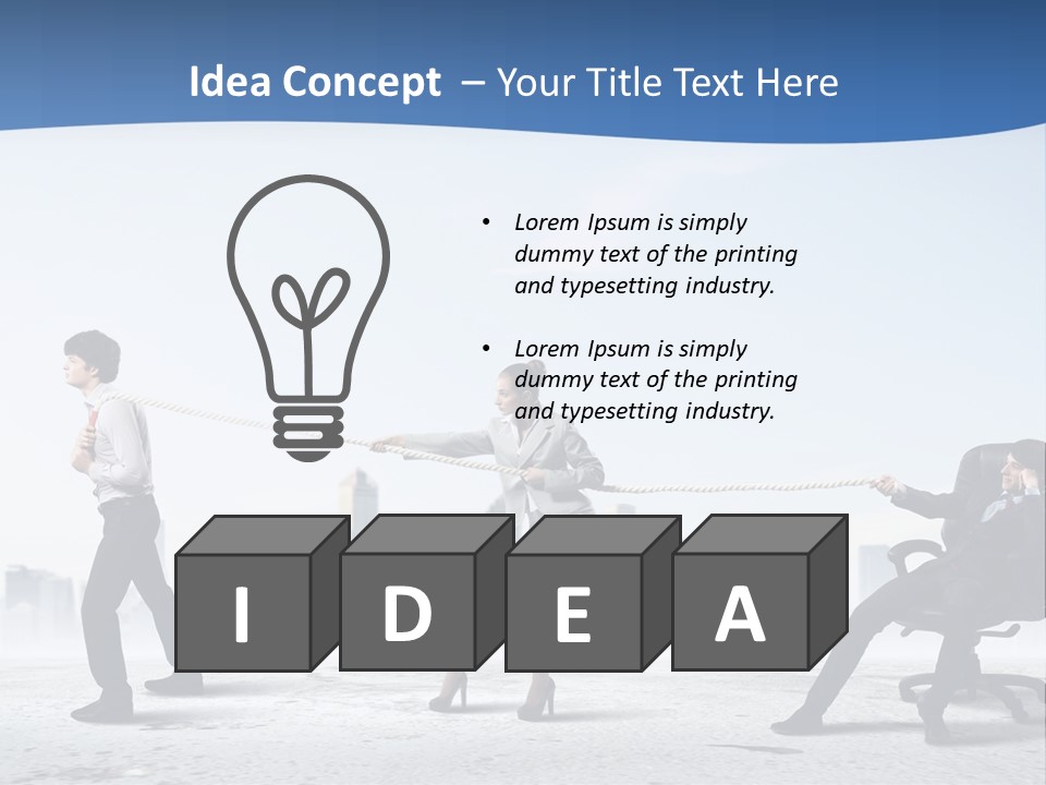 Businesswoman Graphic Male PowerPoint Template