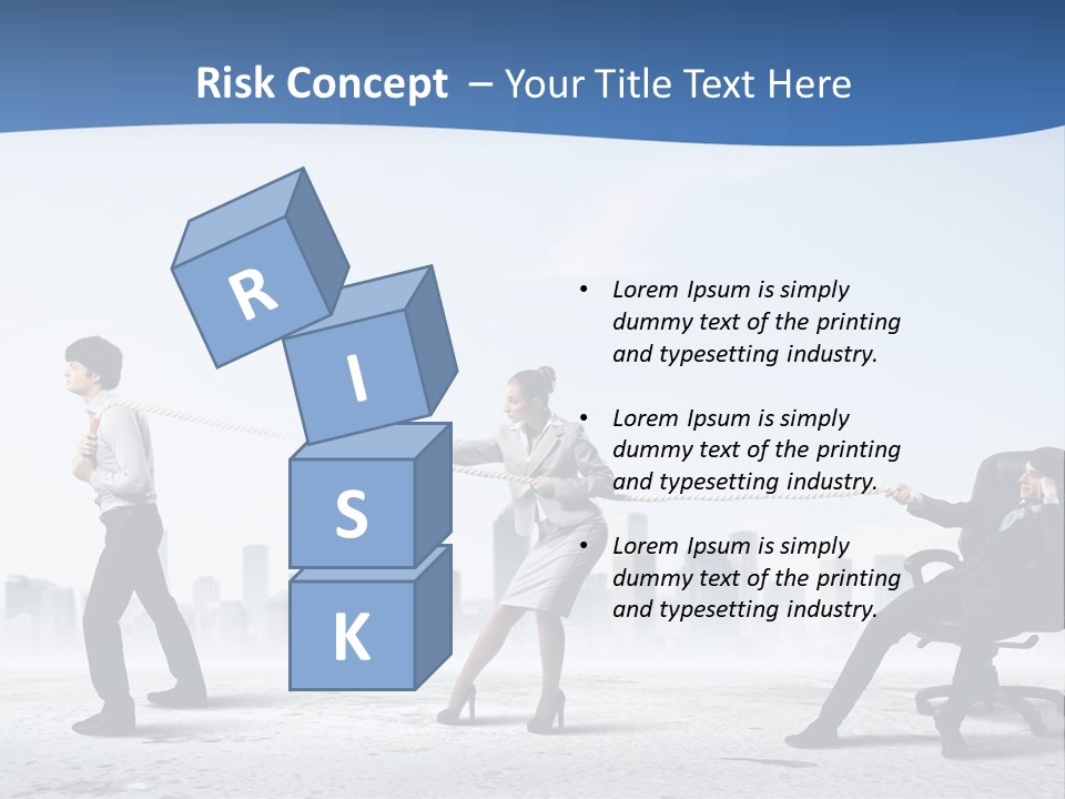 Businesswoman Graphic Male PowerPoint Template