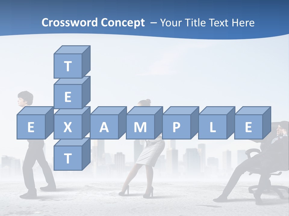 Businesswoman Graphic Male PowerPoint Template