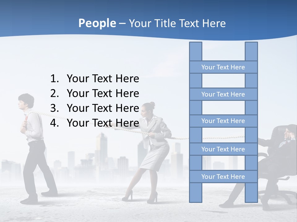 Businesswoman Graphic Male PowerPoint Template