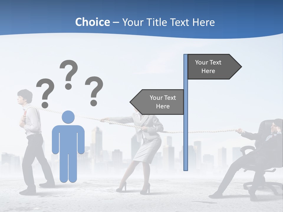 Businesswoman Graphic Male PowerPoint Template