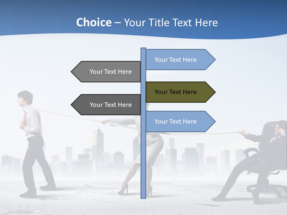 Businesswoman Graphic Male PowerPoint Template