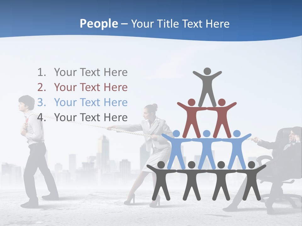 Businesswoman Graphic Male PowerPoint Template