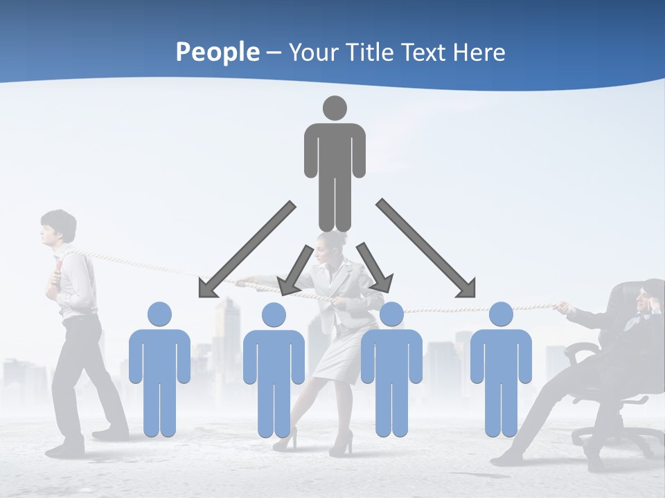 Businesswoman Graphic Male PowerPoint Template