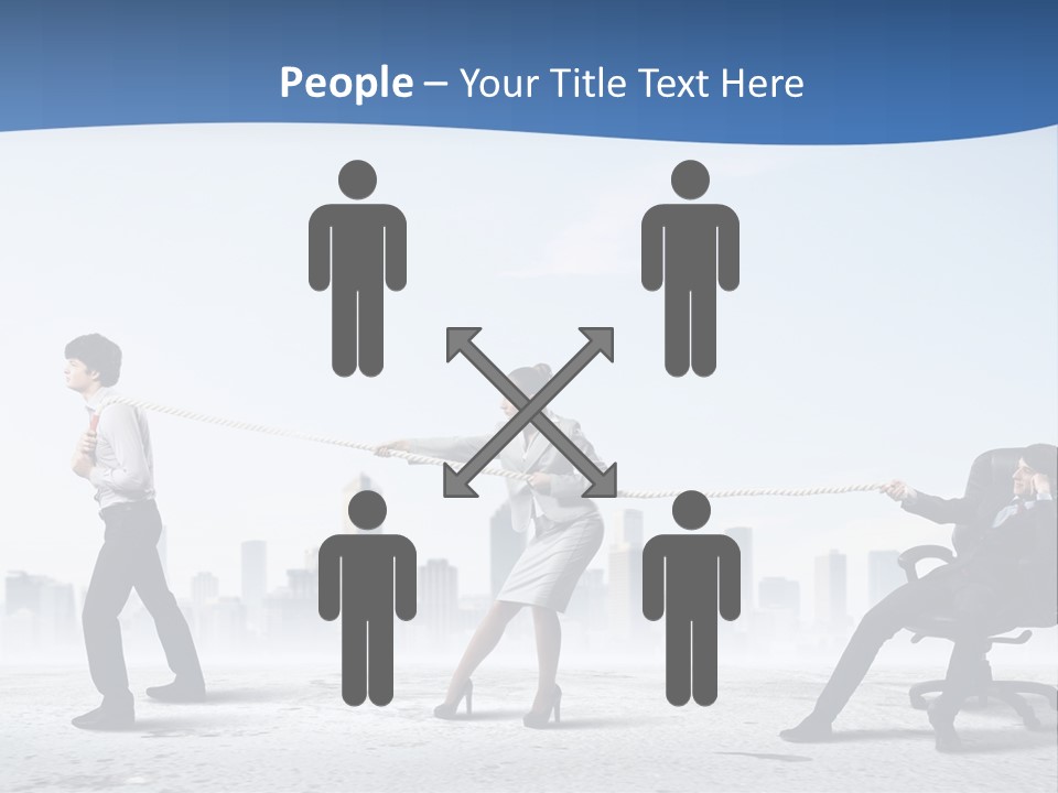 Businesswoman Graphic Male PowerPoint Template