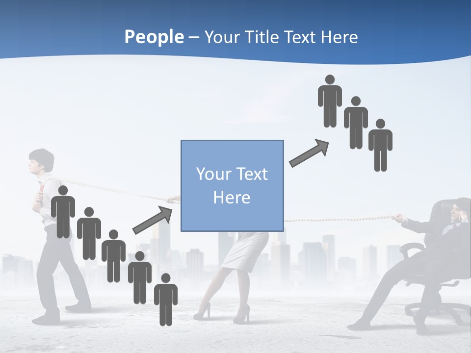 Businesswoman Graphic Male PowerPoint Template