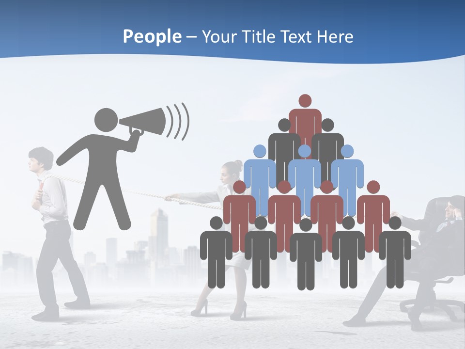 Businesswoman Graphic Male PowerPoint Template