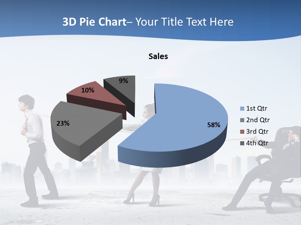 Businesswoman Graphic Male PowerPoint Template