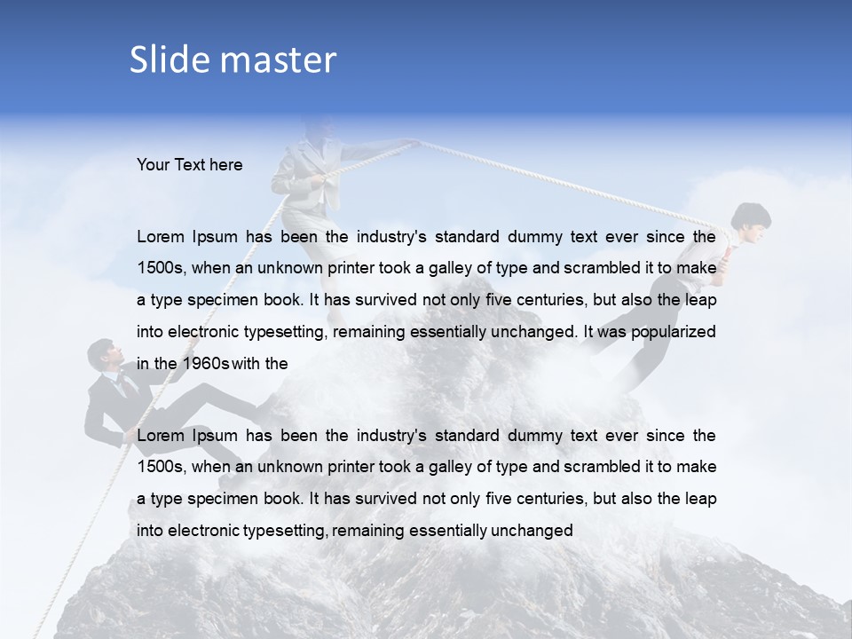 Effort Mountain Success PowerPoint Template