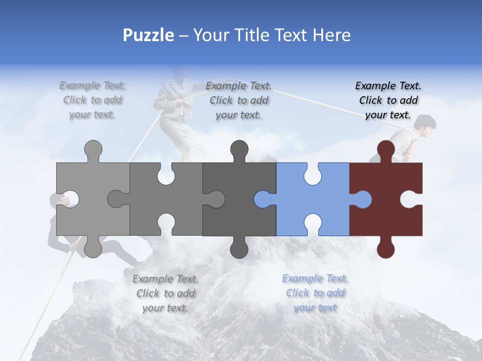 Effort Mountain Success PowerPoint Template