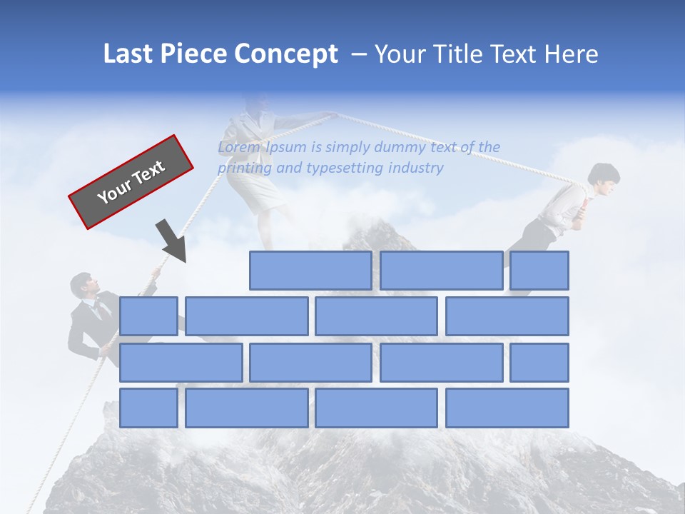 Effort Mountain Success PowerPoint Template