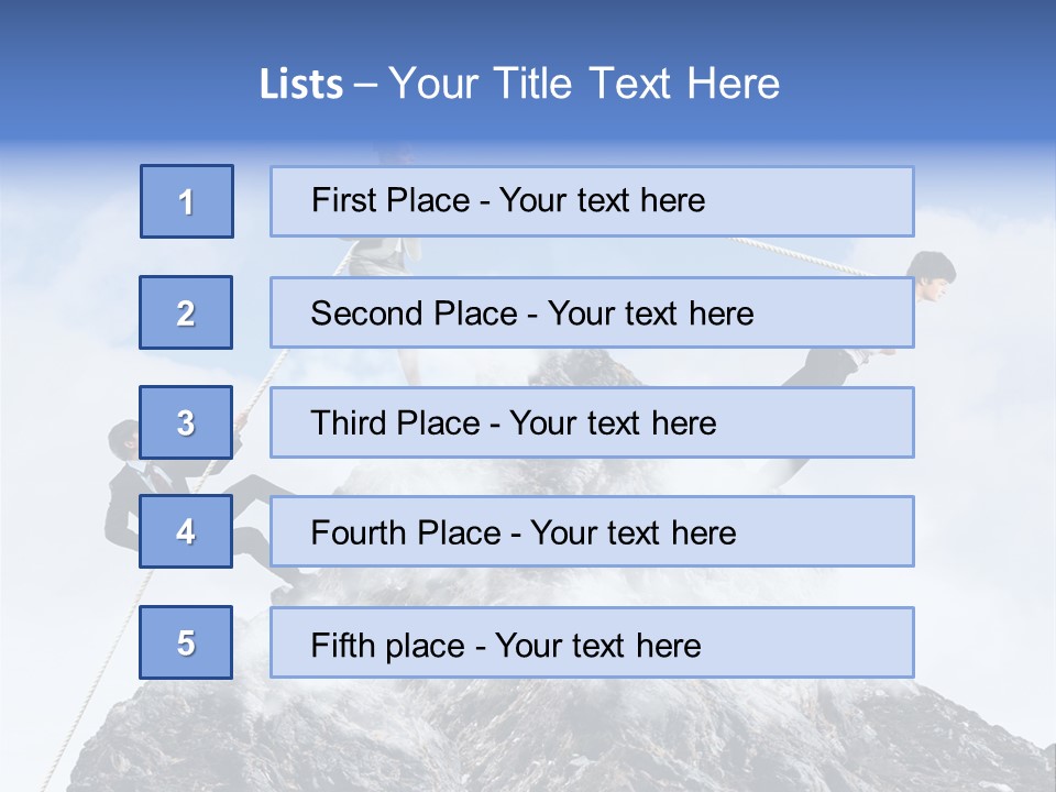 Effort Mountain Success PowerPoint Template