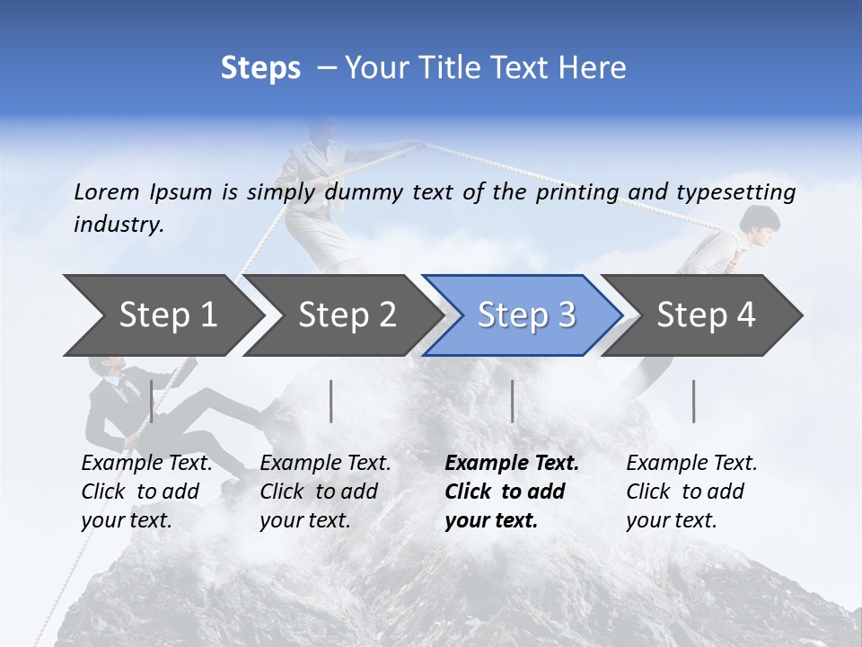 Effort Mountain Success PowerPoint Template