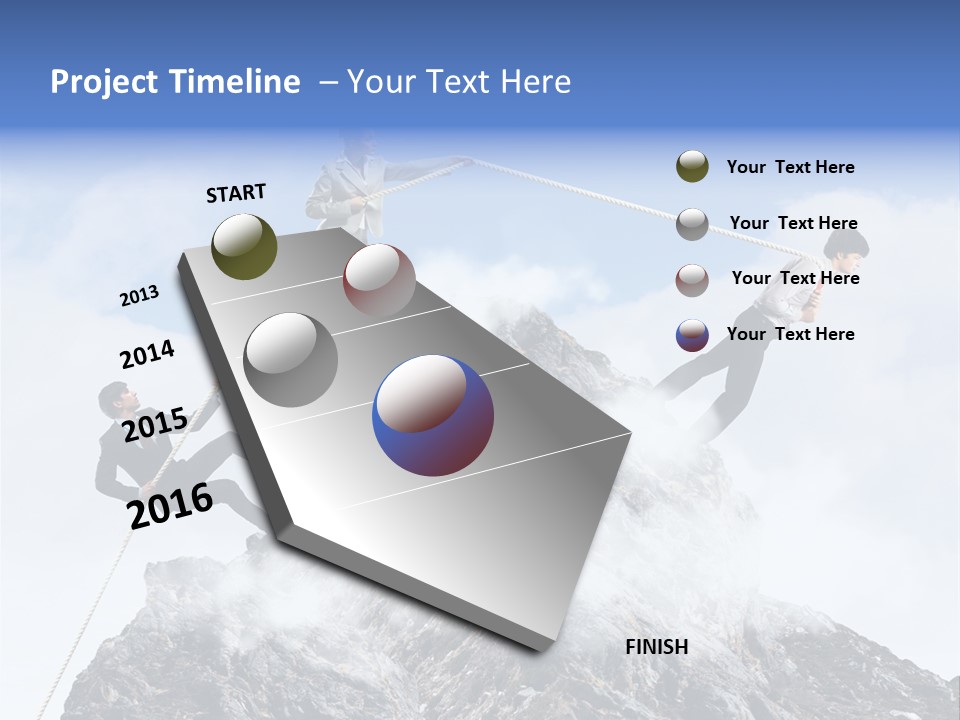 Effort Mountain Success PowerPoint Template