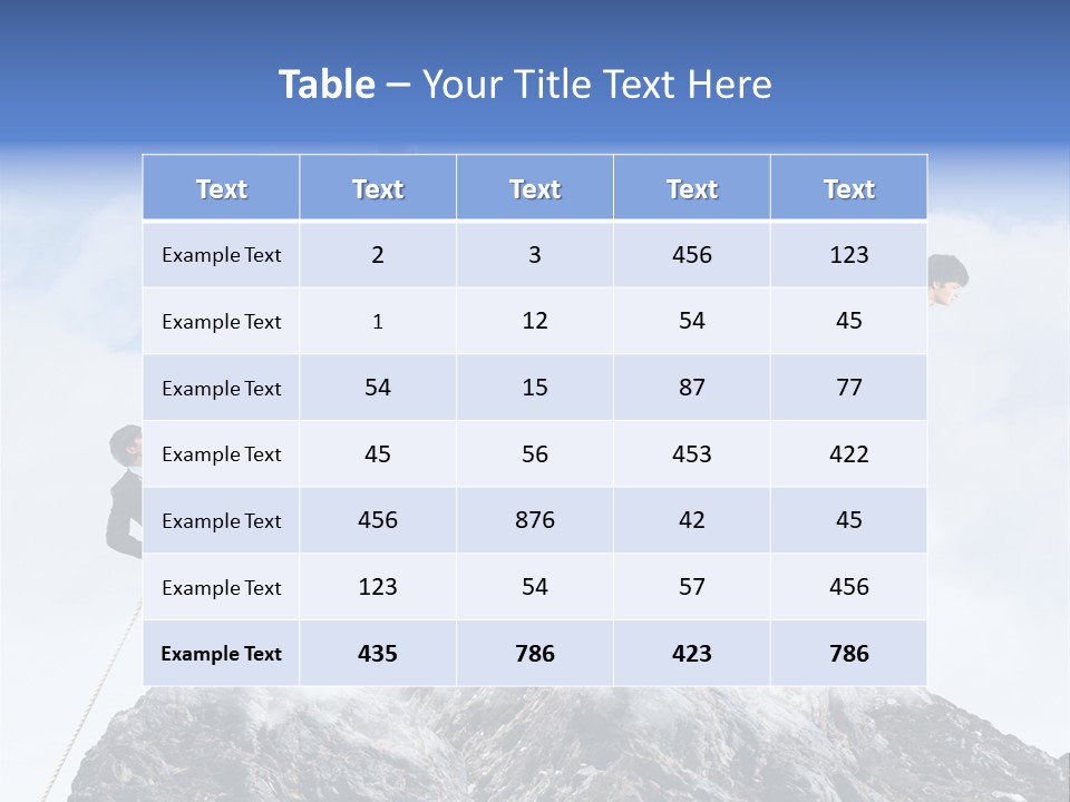 Effort Mountain Success PowerPoint Template