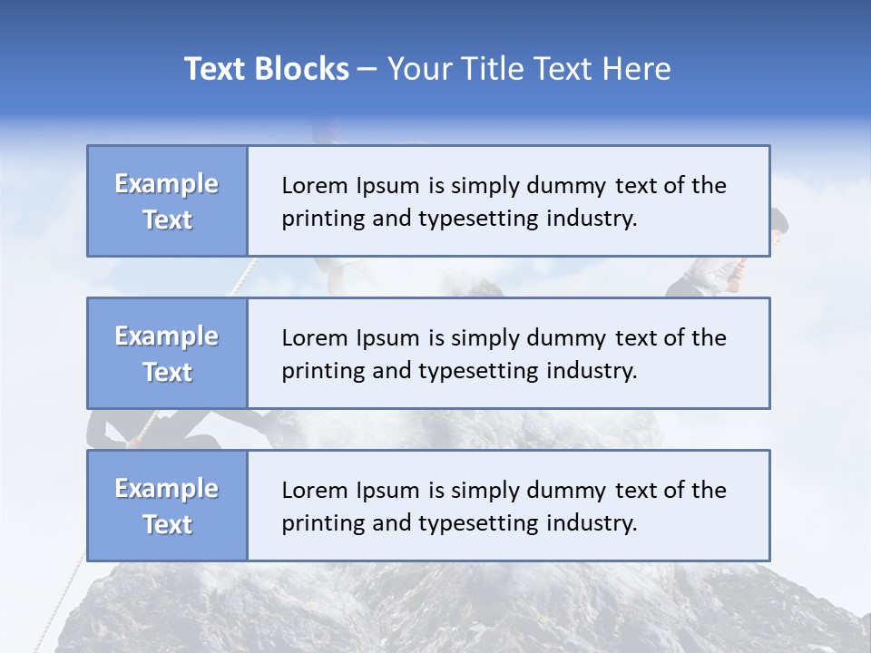 Effort Mountain Success PowerPoint Template