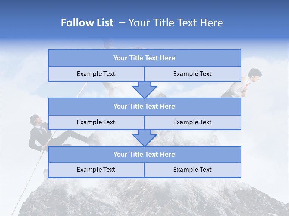 Effort Mountain Success PowerPoint Template