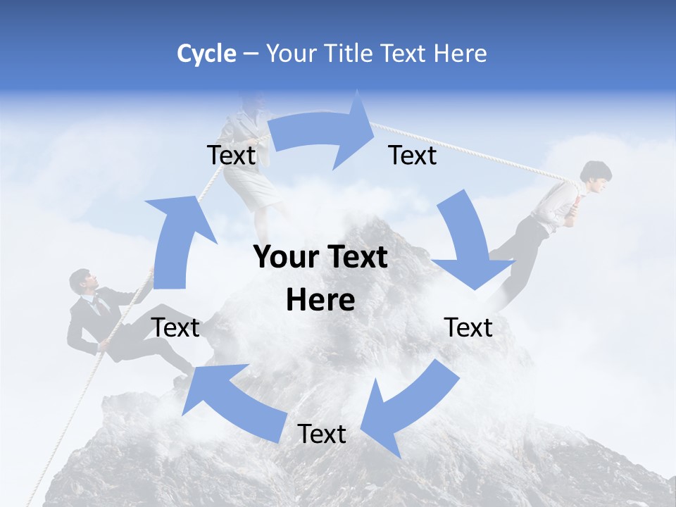 Effort Mountain Success PowerPoint Template