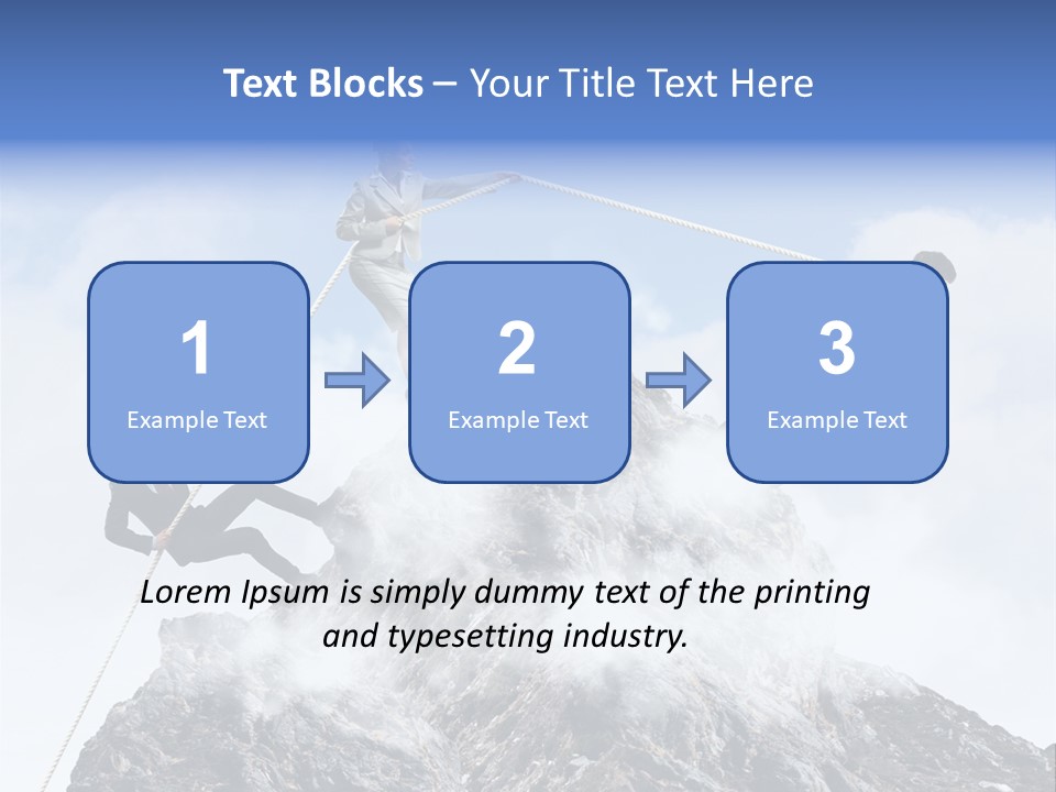 Effort Mountain Success PowerPoint Template