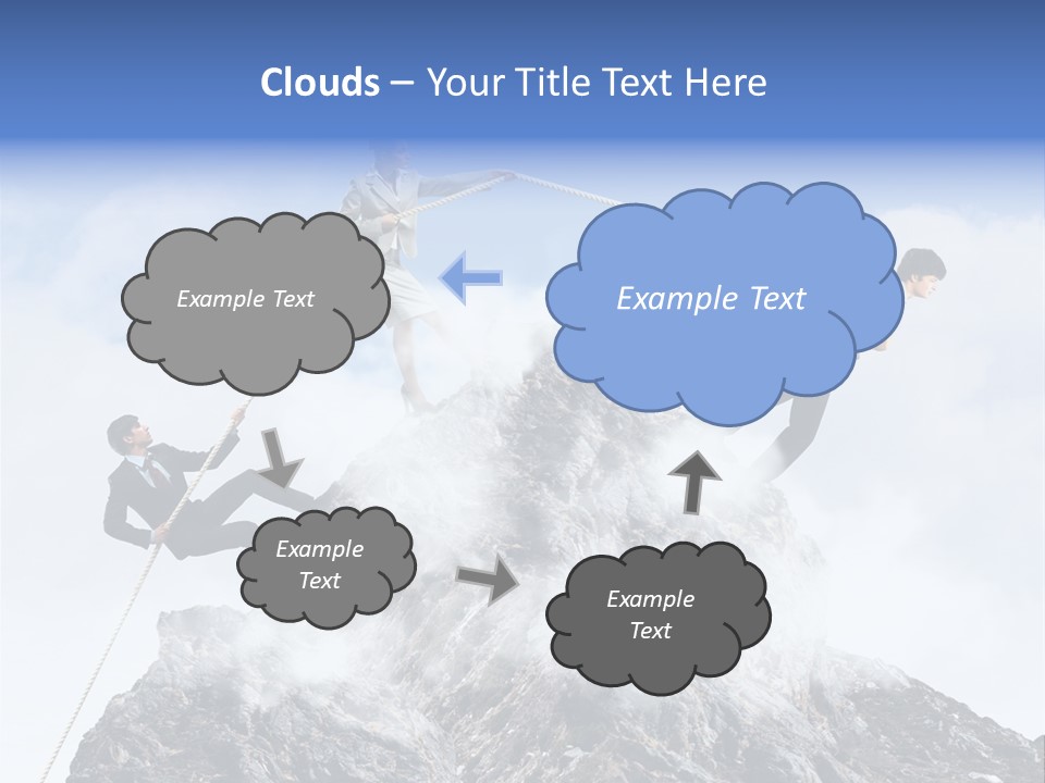 Effort Mountain Success PowerPoint Template