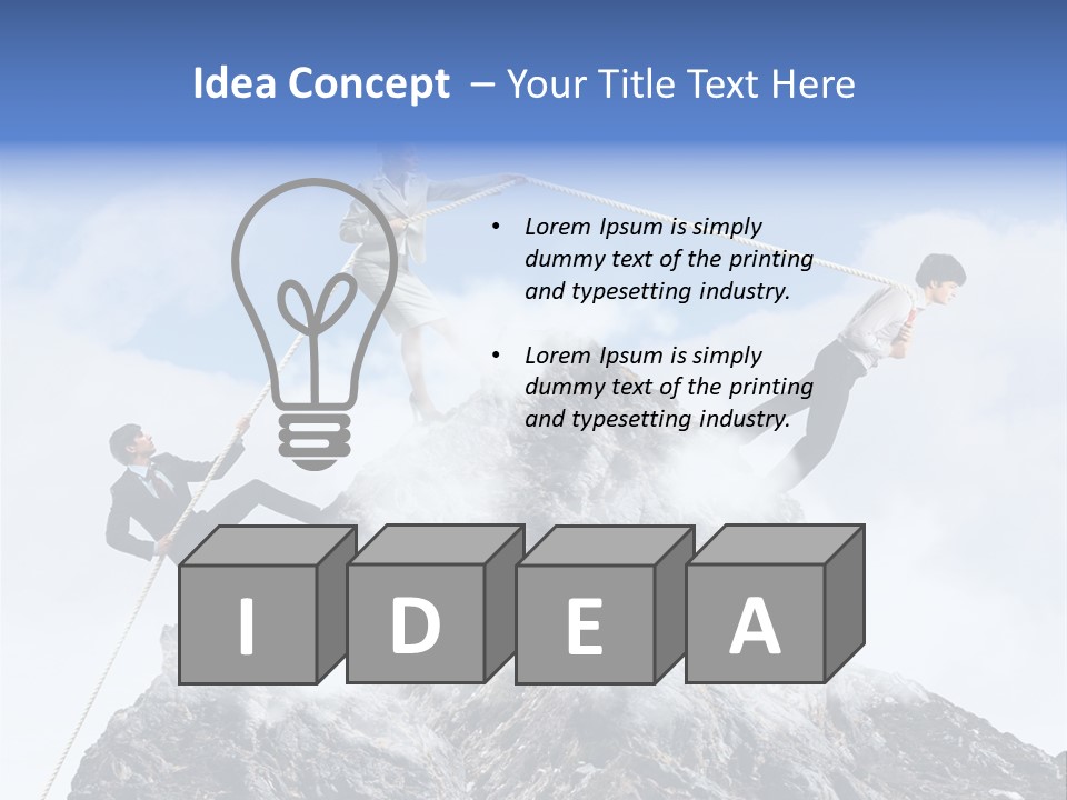 Effort Mountain Success PowerPoint Template